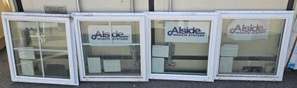 Alside Vinyl Windows Double-Pane Colonial Grille 24"x24" White