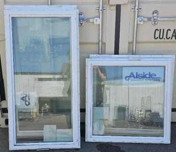 Alside Vinyl Casement Windows, Double Pane, White Frame, 4 Units, Various Sizes