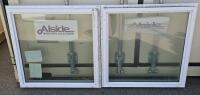 Alside Vinyl Replacement Windows, Double Hung, Colonial Grid Option, White, Set Of 4 - 3