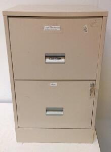 SteelWorks 2-Drawer Vertical Legal File Cabinet, Locking, Metal, Beige