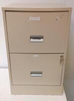SteelWorks 2-Drawer Vertical Legal File Cabinet, Locking, Metal, Beige