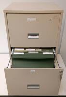SteelWorks 2-Drawer Vertical Legal File Cabinet, Locking, Metal, Beige - 5