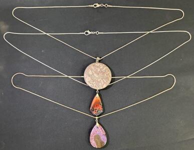 Stone/Gemstone Pendant Necklaces &ndash; Agate and Jasper, Unique Designs