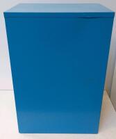 Blue Steel Two-Drawer Filing Cabinet, Letter-Size File, With Hanging Folders - 4