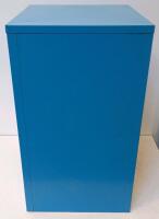 Blue Steel Two-Drawer Filing Cabinet, Letter-Size File, With Hanging Folders - 5