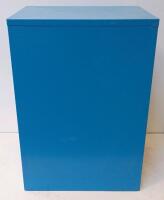 Blue Steel Two-Drawer Filing Cabinet, Letter-Size File, With Hanging Folders - 6