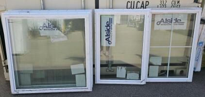 Alside Vinyl Window Sashes, White, Double Pane, Various Sizes