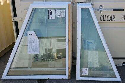 Alside & Comfort Line Fixed Triangle And Trapezoid Vinyl Windows, Dual Pane, White, Multiple Sizes