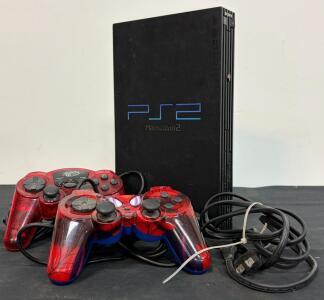 Sony PlayStation 2 Console SCPH-30001 R, NTSC, 2 Ports, 2 3rd Party Controllers, Power Cable
