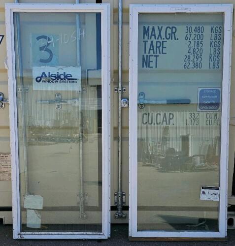 Alside 30"x72" Vinyl Fixed Picture Windows, Double Pane, White, Set Of 2