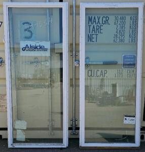 Alside 30"x72" Vinyl Fixed Picture Windows, Double Pane, White, Set Of 2