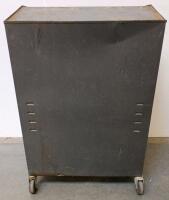 Test Rite Rolling Metal Storage Cabinet, 2 Red/Black, Hinged Lockable Door - 3