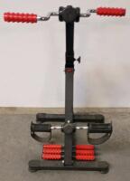 Dual Arm & Leg Rehab Pedal Exerciser, Adjustable Resistance, Compact Steel Frame, Portable<br/>& (2) Wooden Bar Stools - 2
