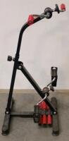 Dual Arm & Leg Rehab Pedal Exerciser, Adjustable Resistance, Compact Steel Frame, Portable<br/>& (2) Wooden Bar Stools - 5