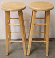 Dual Arm & Leg Rehab Pedal Exerciser, Adjustable Resistance, Compact Steel Frame, Portable<br/>& (2) Wooden Bar Stools - 6