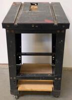 Rolling Metal Routing Tool Stand with Casters, Dual Shelves and Center Slot for Power Tool - 3
