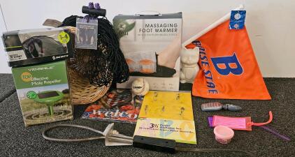Mole Repeller, Scott Youth Ski Goggles, Massage Foot Warmer, Boise State Flag, And More