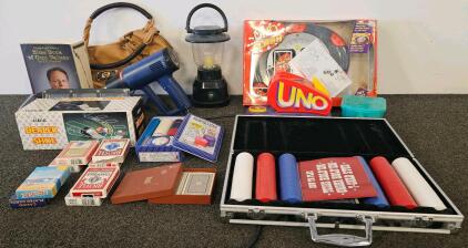 Poker Set With 300 Chips, 8 Decks, Dealer Shoe, Case, Game Instructions, Assorted Brands