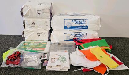 2x24Ct Attends Medium, 3x18Ct Nightingale Large, Supplies, Felt, Mailers, Lunch Bag