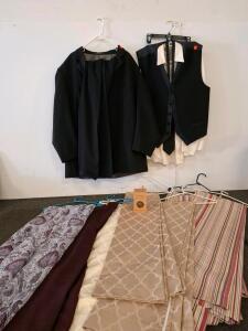 Men&rsquo;s 2XL Formal Tuxedo Set & 5 Pier 1 Curtain Panels Assorted Patterns + Full HD Webcam