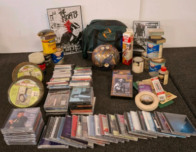 Bowling Ball With Bag, Paints, And Varathanes, Mixed Music, 70+ Discs: Willie Nelson, Eric Clapton, Roy Rogers, Jazz, Country & More