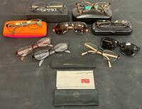 Mixed Designer Eyeglasses & Sunglasses Lot: Coach, Esprit, Vera Bradley, Readers + Cases