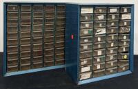 Large Lot Industrial Metal Storage Cabinets, School Basics Organizer Set, Wire Racks, Exit Sign - 2