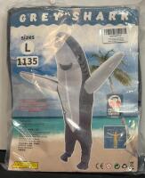 Adult & Kids Animal Onesies Set &ndash; Shark, Dinosaur, Rabbit, Slippers, L Size, Zipper Closure - 5