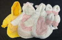 Adult & Kids Animal Onesies Set &ndash; Shark, Dinosaur, Rabbit, Slippers, L Size, Zipper Closure - 7