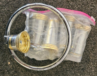 Sunbeam Toaster Tested, Works), GE LED Bulbs, Lighted Mirror, Pans, Storage Bags, Hardware - 2