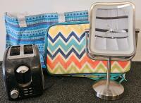 Sunbeam Toaster Tested, Works), GE LED Bulbs, Lighted Mirror, Pans, Storage Bags, Hardware - 5