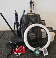 New 12" RGB LED Ring Light, Tripod, Remote, STRATIC Bike Saddle