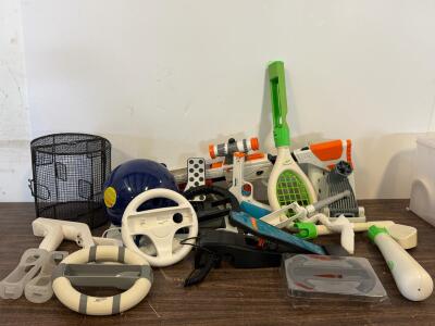 Nintendo Wii & Xbox 360 Controller Accessories &ndash; Wheels, Pedals, Guns, Sports Attachments