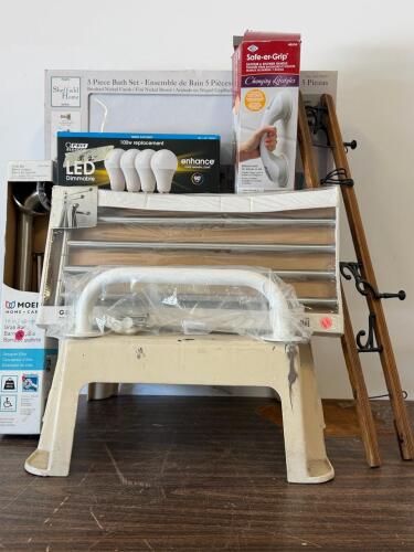 Bathroom Safety Grab Bars, Towel Racks, Moen, Grundtal, LED Bulbs
