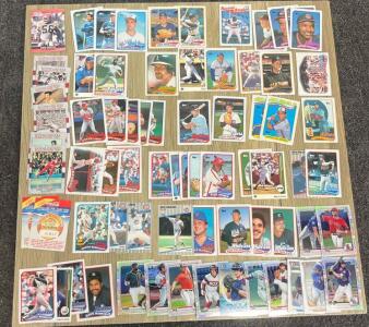Vintage & Modern Baseball Card Lot Topps Fleer Bowman ~70 Cards w/ Olympic HOF, Refractors
