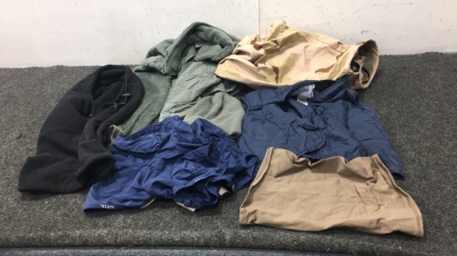 (1) DSCP Wings Collection Vest, (1) Desert Camo USAF Pants, (1) Polartec Fleece Jacket, (1) USAF Shorts, (1) Hat, (1) Neck Sleeve, (1) Hood With Neck Sleeve