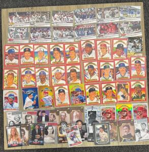 Large Mixed Lot Donruss Diamond Kings, Topps MLB Team Cards, Panini Americana & Historic Inserts