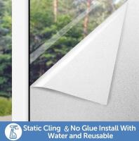 Frosted Static Cling Window Film, 35.5" x 157.5", 0.24mm Thick, Blocks 97% UV, Reusable - 4