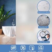Frosted Static Cling Window Film, 35.5" x 157.5", 0.24mm Thick, Blocks 97% UV, Reusable - 5