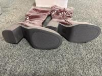 Fectquale Snakeskin Ankle Boots, Size 7.5 M, Faux Leather, Pointed Toe, Original Box Included - 5