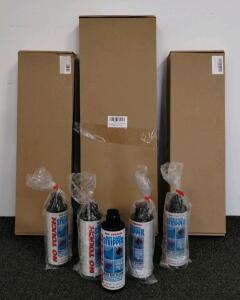 No Touch Auto Glass Stripper, Heavy Duty Cleaner, 8oz Bottles, Lot of 5, Removes Silicone & Tar. 3 acrylic book display shelf