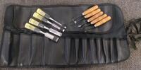 Large Mixed Tool Lot: Maglite Flashlights, Framed Pencil Sketches, Stanley/Irwin Saws, Chisel Set - 2