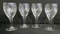 Large Mixed Glassware Set- Stemware, Vases, Pitcher, Etched & Pressed Patterns - 5