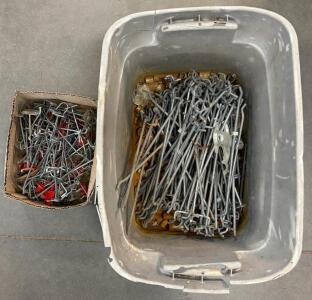 Large Lot Scaffolding Toggle Locking Pins, Galvanized Steel, 9" Length, Fits Standard Scaffold Systems (Location H)
