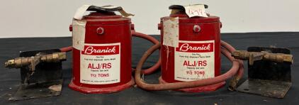Branick ALJ/RS Hydraulic Alignment Jacks Pair, 1.5 Ton Capacity, Complete With Hoses & Valves (Location H)