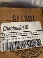 Checkpoint 708122-02 Internal Thread Mounting Pipe, Single End, Black, 3-4 ft - 2