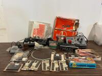Mixed Lionel O-Scale And HO Model Trains: Remotes, Power Packs, Turntable, Track, 8644 Engine