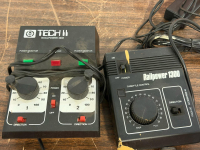 Mixed Lionel O-Scale And HO Model Trains: Remotes, Power Packs, Turntable, Track, 8644 Engine - 8