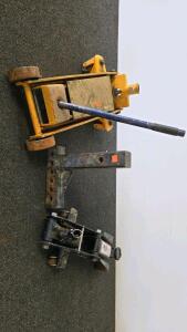 Heavy Duty 3.5 Ton Yellow Hydraulic Floor Jack & 2 Ton Compact Black Floor Jack, Drop Hitch (location I)
