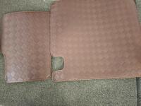 Brown Diamond-Patterned Synthetic Leather Car Floor Mats - 3-Piece Universal Set, safety bars, rails. Wall media shelves, with hardware. And more - 6